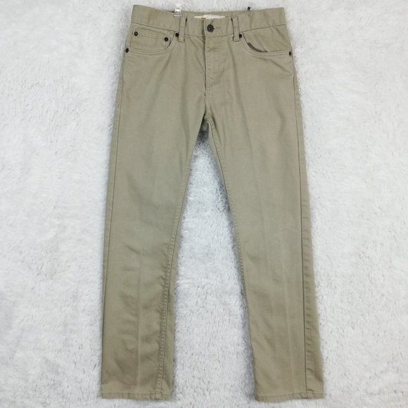 Levi's Big Boys Jeans 511 Slim Denim Light Khaki‎ Stretch Mid Rise 18 Reg - Picture 1 of 11